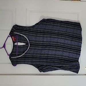 Navy  and White Striped Tank
